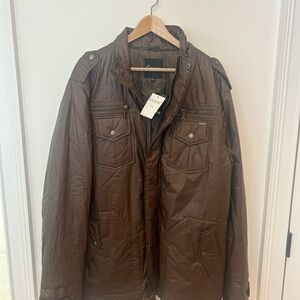 Guess Men's Dark Brown Military Jacket